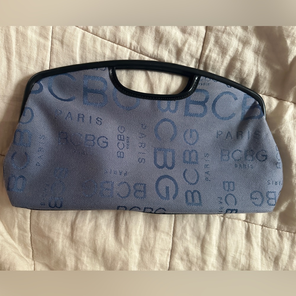 BCBG Paris Blue and Black Toiletry Bag